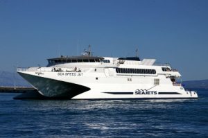 Greek ferry around Cyclades