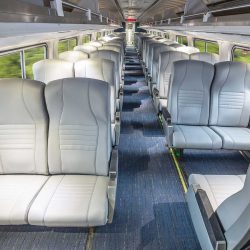 Coach class seats on Amtrak