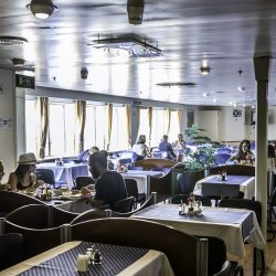 Restaurant inside international Jadrolinija ferry