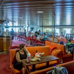 Inside Jadrolinija ferry - comfortable seating and air-conditioning