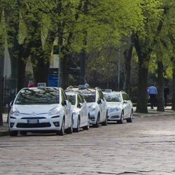 Milan taxi rank