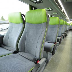 Reclining seats inside FlixBus