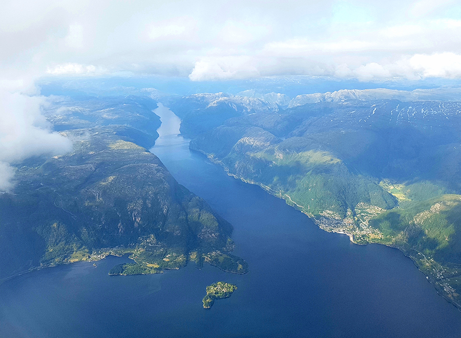 Balestrandfjord from the air