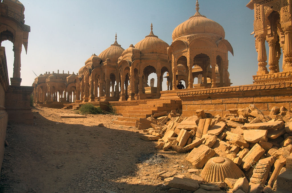 cenotaphs at Bada Bagh, Jaisalmer, India