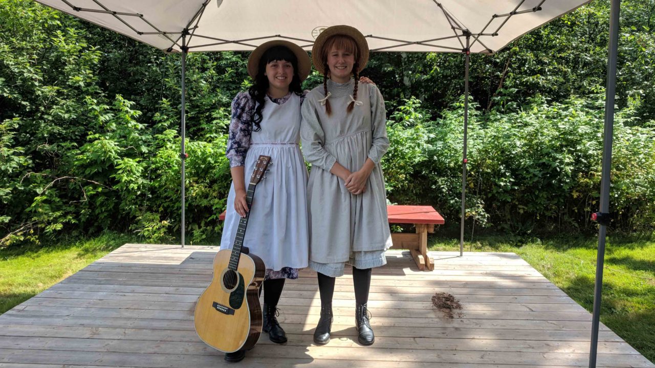 Actors playing Anne and Diana at Green Gables Heritage Place